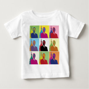 Präsident Obama Pop Art Baby T-shirt