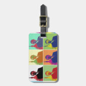 Präsident Obama Pop Art Gepäckanhänger (Vorderseite vertikal)