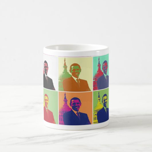 Präsident Obama Pop Art Kaffeetasse (Mittel)