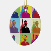 Präsident Obama Pop Art Keramikornament (Rechts)