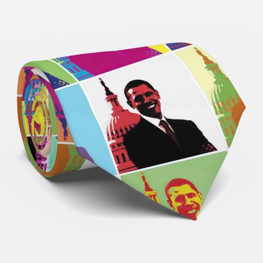 Präsident Obama Pop Art Krawatte (Gerollt)