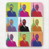 Präsident Obama Pop Art Mousepad (Vorne)