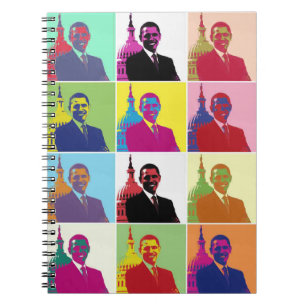 Präsident Obama Pop Art Notizblock