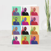 Präsident Obama Pop Art Presidential Birthday Karte (Vorderseite)