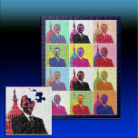 Präsident Obama Pop Art Puzzle<br><div class="desc">Pop Art Version der ersten Amtszeit von Präsident Obama Portrait (2009). In einer im Februar 2009 von Harris Interactive für France 24 und die International Herald Tribune in der Western Europe und den USA durchgeführten Umfrage wurde Obama als der angesehenste und mächtigste Weltführer bewertet.</div>