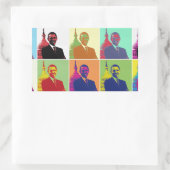 Präsident Obama Pop Art Rechteckiger Aufkleber (Tasche)