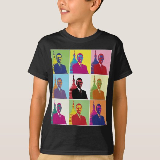 Präsident Obama Pop Art T-Shirt (Vorderseite)