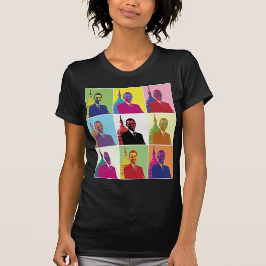 Präsident Obama Pop Art T-Shirt (Vorderseite)