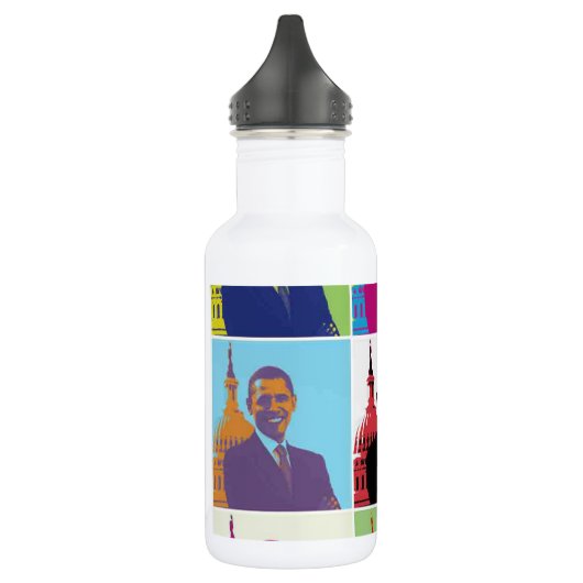 Präsident Obama Pop Art Trinkflasche (Links)
