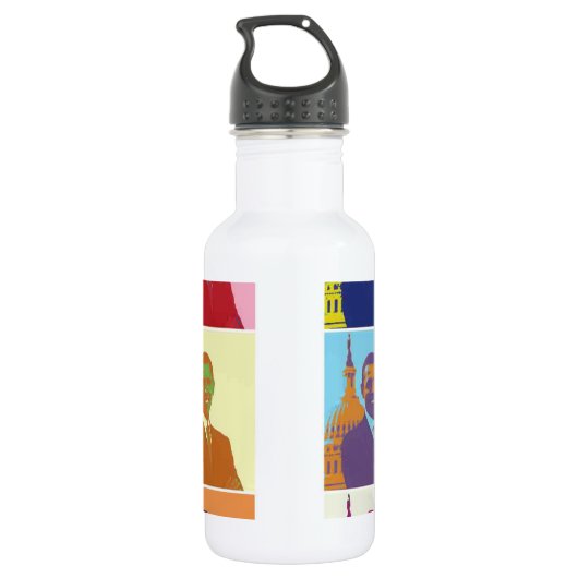 Präsident Obama Pop Art Trinkflasche (Rückseite)