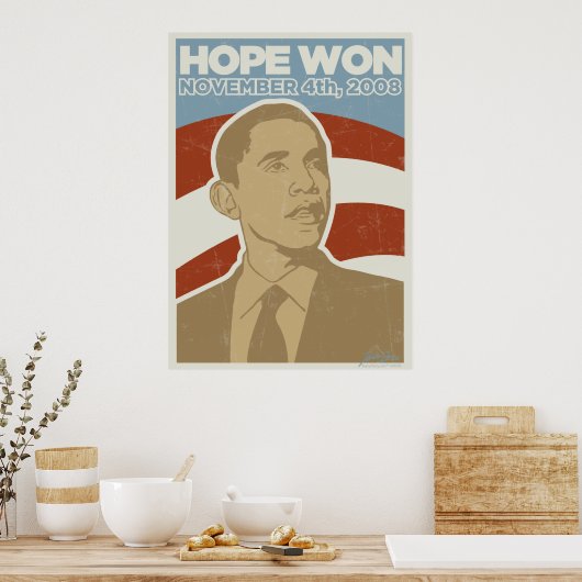 Präsident Obama Poster "Hope Won" (Küche)