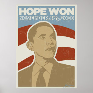 Präsident Obama Poster "Hope Won"