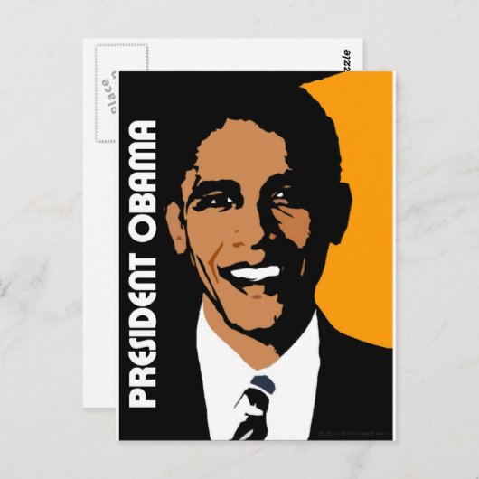 Präsident Obama Postkarte (Vorne/Hinten)
