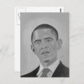 Präsident Obama Postkarte (Vorne/Hinten)