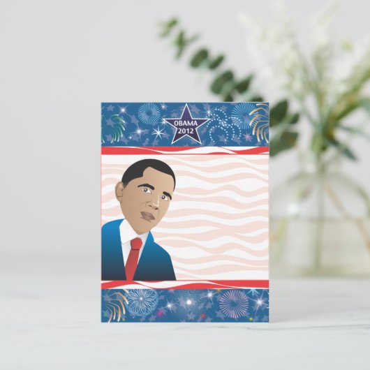 Präsident Obama Postkarte (Stehend Vorderseite)