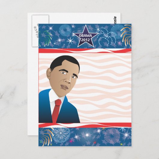 Präsident Obama Postkarte (Vorne/Hinten)