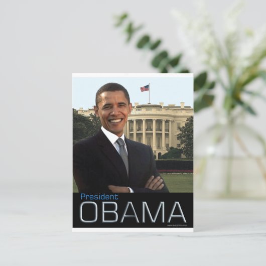 Präsident Obama Postkarte (Stehend Vorderseite)