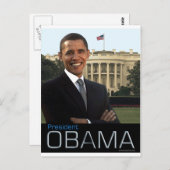 Präsident Obama Postkarte (Vorne/Hinten)