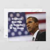 Präsident Obama Postkarte (Vorne/Hinten)
