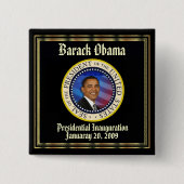 Präsident Obama Presidential Inauguration Button (Vorderseite)