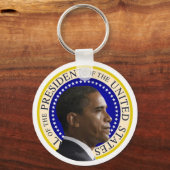 Präsident Obama-Profil Schlüsselanhänger (Vorderseite)
