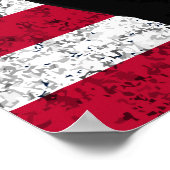 Präsident Obama und die amerikanische Flagge Poster (Ecke)