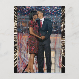 Präsident Obama und Michelle Keepake Postkarte