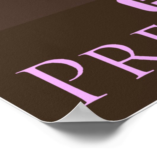 Präsident Obama, Veränderung ist jetzt rosa Poster (Ecke)