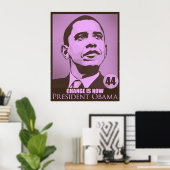 Präsident Obama, Veränderung ist jetzt rosa Poster (Heimbüro)
