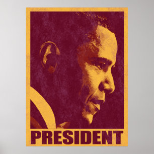 Präsident Obama Vintag 3 Poster