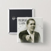 Präsident Obama Vintage Button (Vorne & Hinten)