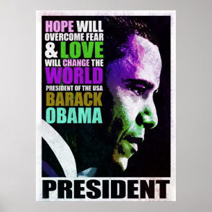Präsident Obama VIntage Poster