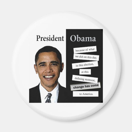 Präsident Obama Zitat Magnet (Vorne)