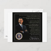 Präsident Obama Zitat Postkarte (Vorne/Hinten)