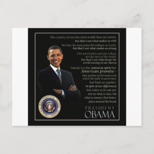 Präsident Obama Zitat Postkarte