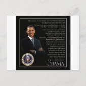 Präsident Obama Zitat Postkarte (Vorderseite)
