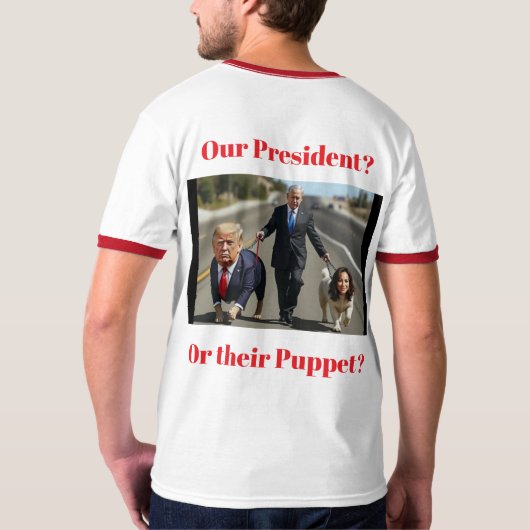 Präsident oder Marionette T-Shirt (Schwarz voll)