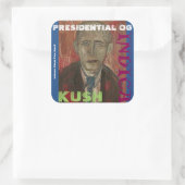 PRÄSIDENT OG KUSH QUADRATISCHER AUFKLEBER (Tasche)