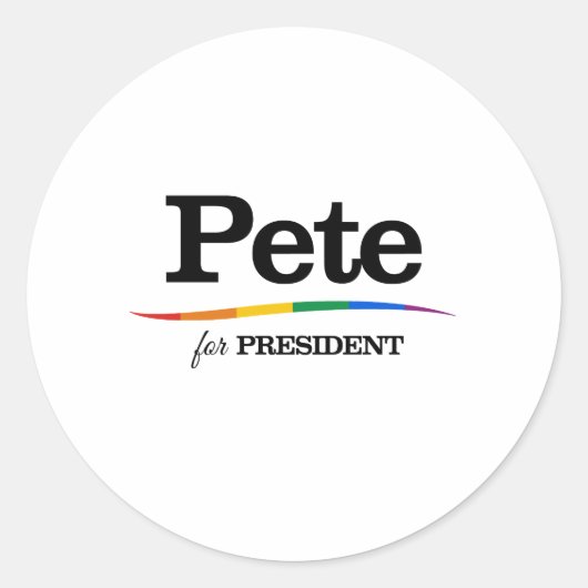 Präsident Pete Runder Aufkleber (Vorderseite)