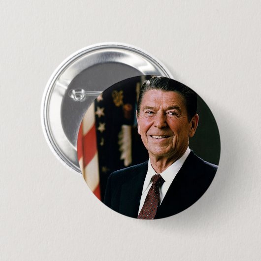 Präsident Reagan Button (Vorne & Hinten)