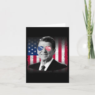 Präsident Reagan Usa Flagge Patriotic American 4th Karte