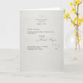 Präsident Richard M. Nixon Resignationsschreiben Karte (Gelbe Blume)