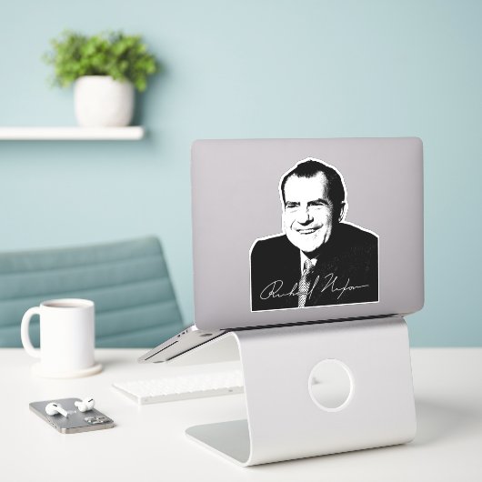 Präsident Richard Nixon Aufkleber (Laptop auf Schreibtisch)