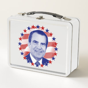 Präsident Richard Nixon Sterne und Streifen Metall Brotdose
