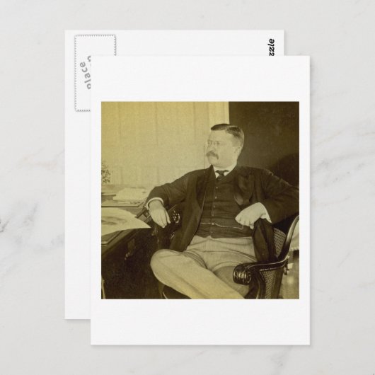 Präsident Roosevelt an seinem Schreibtisch im Weiß Postkarte (Vorne/Hinten)