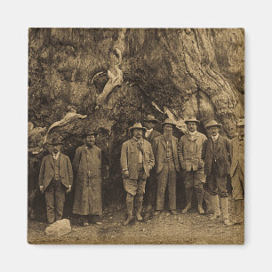 Präsident Roosevelt und John Muir 1903 (Sepia) Magnet