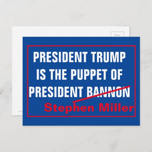 Präsident Stephen Miller Postkarte (Vorne/Hinten)