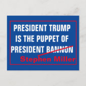 Präsident Stephen Miller Postkarte (Vorderseite)