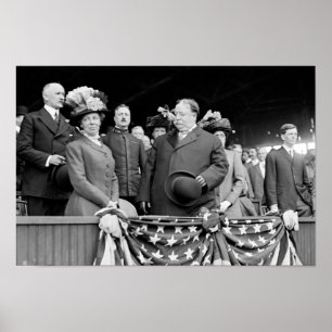 Präsident Taft and Nellie Taft At Baseball Game Poster