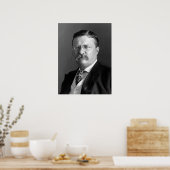 Präsident Theodore Roosevelt Black & White Poster (Küche)